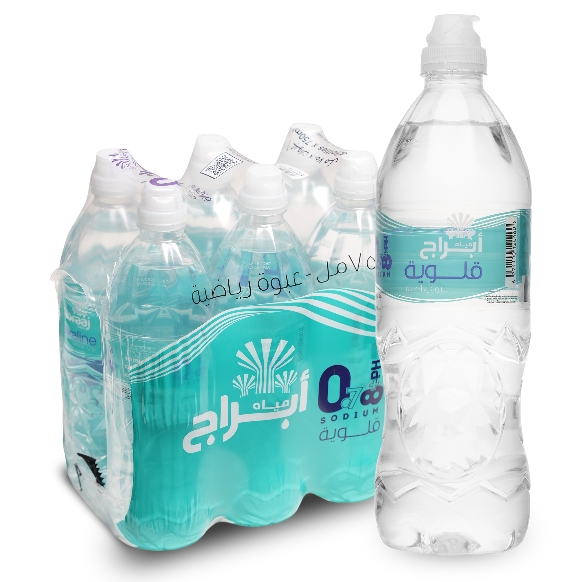 مياه 750 مل بغطاء رياضي