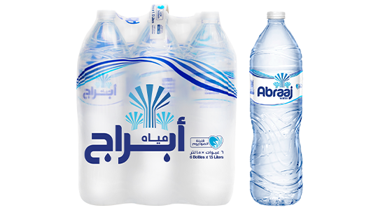 مياه معبأة 1.5 لتر